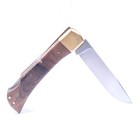 Vtg Nos Rare German Carl Schlieper Wood Lockback Hunting Folding Pocket Knife