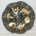 Vintage Gold Black Las Vegas Hotel Casino Glass Trinket Ashtray Bowl  7 