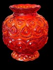 Gorgeous  L e  Smith Vintage Moon And Stars Amberina Fairy Lamp