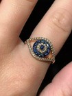 2 25ct Round Cut Lab Created Sapphire Engagement Ring 14k Yellow Gold Plated