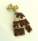 Vintage 1930s Trembler 8 Stemmed Art Glass Bouquet Pin  Disaster Relief