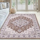 5x7 Area Rug For Living Room  Washable Area Rug Vintage Traditional Non Slip 