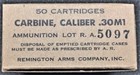 Remington Arms Co   M1 Carbine  Wwii  New Replica  50 Round  Ammo Boxes