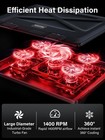 Kootek Laptop Cooling Pad 12-17 Cooler Pad Chill Mat 5 Quiet Fans Led Lights 2 U