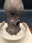 Vintage African Art Benin Bronze Tribal Man   Hut Statue Sculpture 