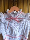Vintage Peaches And Cream Girls Dress Sz 7 Lace Ruffle Prairie 