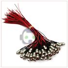 2 10 Pcs 5mm Wired Led Diode Metal Case Panel Indicator Warning Light 12v Lamp