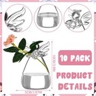 Ninehaoou 10 Pcs Angel Design Glass Vases Bulk Clear Guardian Angel Flower Va   