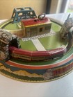 Vintage 1930s Marx Honeymoon Express Tin Litho Wind Up Toy Works Good Usa
