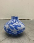 Unbranded Decorative Blue White Glass Small Vase