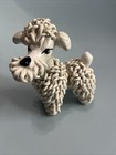 Italian Spaghetti Ceramic Poodle Dog Figurine Signed Italy 5    Mcm Vtg Read Flaws
