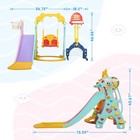 5-in-1 Slide Swing Playset For Toddlers  Kids Climber Indoor Outdoor Playground