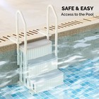 3-step Pool Ladder With Handrails Heavy Duty Safety Steps For Above Ground Pools