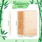 12000 Pcs Bamboo Wooden Toothpicks Wood Round Double Sided Toothpicks