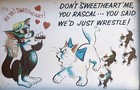 Funny Cat Vintage Mcm Tray Don t Sweetheart Me You Said We d Just Wrestle