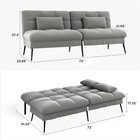 Comhoma Convertible Futon Sofa Bed  72   fabric Futons Couch With Adjustable Backr