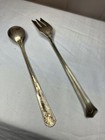 Sterling Silver 2pc Pickle Fork   Spoon 30g Mismatch - Keep Or Scrap