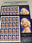 - Marilyn Monroe Lot  stamps - Usps 1995 20 Stamp Sheet  Oversized Postcard  