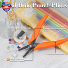 Metal Hole Punch Pliers 6  Small Round Hole Punch Pliers Two Pins For Jewelry   