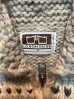 Vintage Wool Sweater Boys Medium Cowichan Full Zip Jacket Winter Longhouse