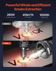 Vevor Solder Fume Extractor 459 M   h 280w Motor 4-stage Filters   10 Speeds