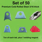Set Of 50 Thick 3 16  Steel Weld Tabs  Light Mounts  Seat Mounts  Rzr  Hot Rod