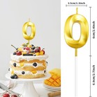 Happy 60th Birthday Cake Topper   Decorations - Gold Number Candles For Women   