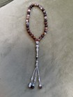 Islamic Prayer Beads Tasbih Misbaha Brown Round Beads With Tassel