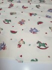 Fabric Ivory Background Rocking Horse  Teddy Bear100  Cotton- 3 Yards  3   X 42 