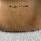 Vintage Brown Leather Kisslock Coin Change Purse Genuine Cowhide