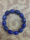 Rare Tibetan Dragon Vein Blue Agate Dzi Beads Bracelet    