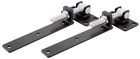 Black Timber Gate Strap Hinges Heavy Duty 300kg Set Of 2 Adjustable  24mm Bolt