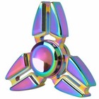 Metal Rainbow Oil Slick Tri Fidget Small  Hand Spinner Adhd Anxiety Toys Edc     