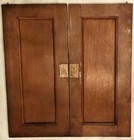 25  Pair French Antique Architectural Pillar Panel Door Oak Wood