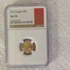 2022  5 1 10 Oz Gold American Eagle - Ngc Ms 70