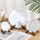  3 Pack 3 Size Bowl Stands For Display - 3 5  4 5  6 5 Inch Wooden Plate 