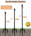Tetherball Set With Rope For Outdoor Backyard  Adjustable Tether Ball Pole Wi   