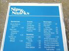 ---1970s Amtrak Dining Car Menu Price Sheet Sign     Framed