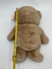 New Russ Berrie Teddy So Soft Bear Plush 13  Stuffed Brown Tan Tags Bow Caress