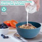 Unbreakable Cereal Bowls 24 Oz  Plastic Reusable Light Weight Bowl  Set Of 6 lig