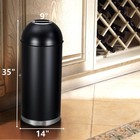 Us 65l Open Top Trash Can Stainless Steel Bins For Outdoor Home Office Restroom