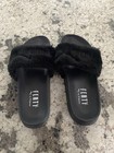 Fenty By Rihana Fluffy Black Slides Women   s Size 5 5 Puma Barely Worn