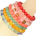 Handmade Natural Healing 4mm 6mm 8mm 10mm Gemstone Round Beads Stretch Bracelet 