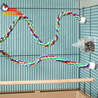 Zodaca Colorful Bird Rope Perch For Parrots Playing  Chewing Or Preening  35 In 