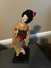 Antique Japanese Geisha Doll Rare - Striped Kimono