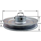 Ab600-1 1 8 Single Groove Web Sheaves  V Belt Pulley 1 1 8 Inch Bore 6  Od motor