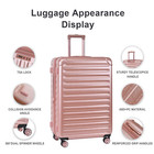 Expandable Luggage Set 3 Piece Hardside W  Tsa Lock Lightweight Abs Hard Shell