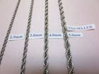 16 -30  2 5 3 4 5mm Stainless Steel Silver  Gold Rope Chain Necklace Usa Seller