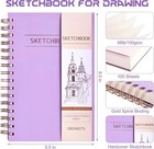 100 Sheets Small Sketchbook For Drawing  Hardcover Spiral Bound Sketch Pad 5 5 X