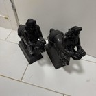 Vtg Art Deco Centaur Bookends Black Marble Set Of 2 12 5    Tall Beautiful